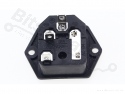 Chassisdeel/Socket C14 male met zekering